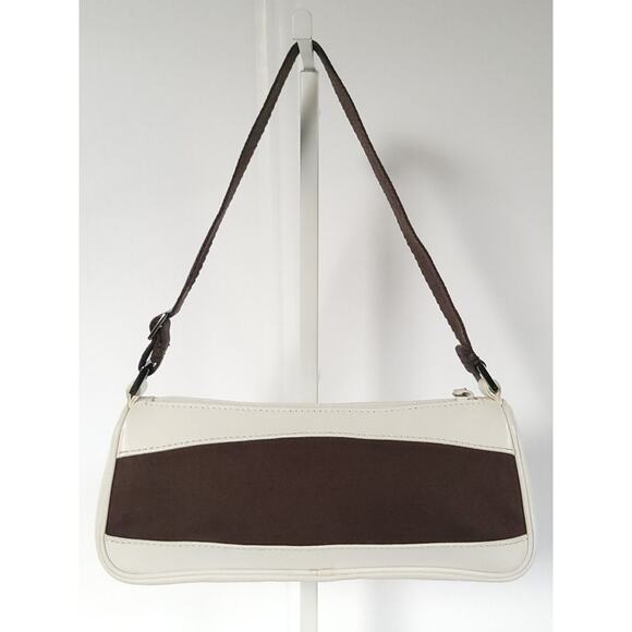 Gucci Web Sherry Line Accessory Pouch Rare Brown Canvas White Leather 92820 - Picture 2 of 15